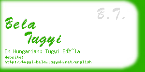 bela tugyi business card